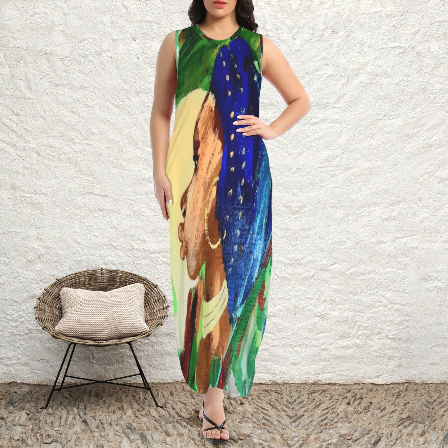 african ladyt sundress