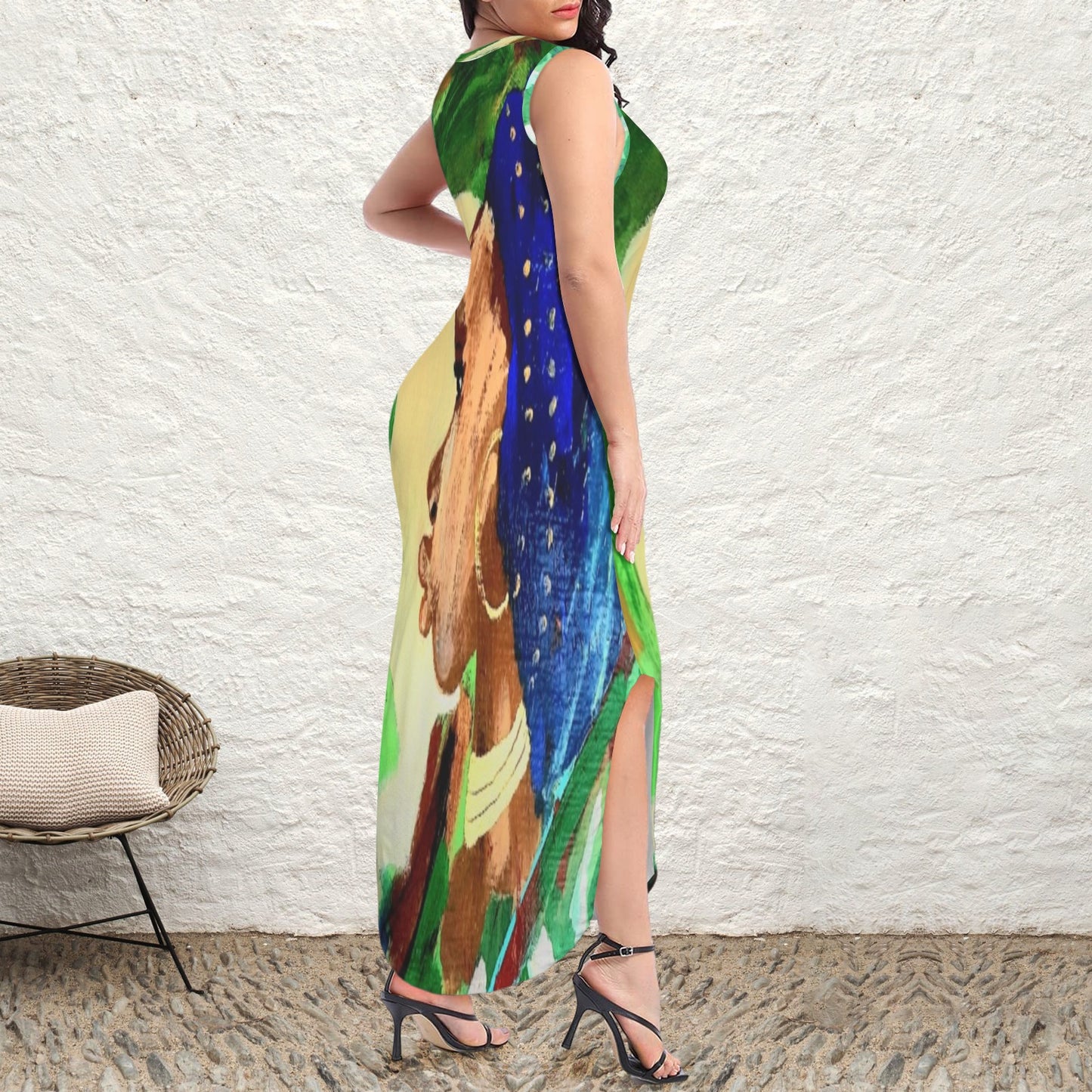 african ladyt sundress